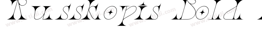 Russkopis Bold Itali字体转换